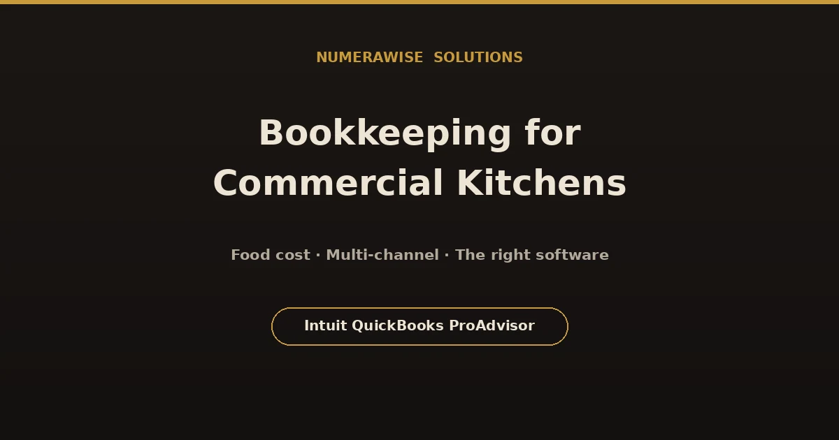 Bookkeeping for commercial kitchens