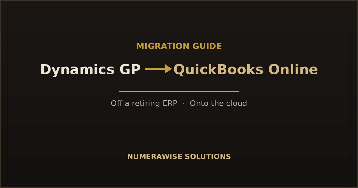 Microsoft Dynamics GP to QuickBooks Online migration