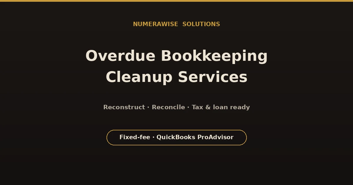 Overdue bookkeeping cleanup services