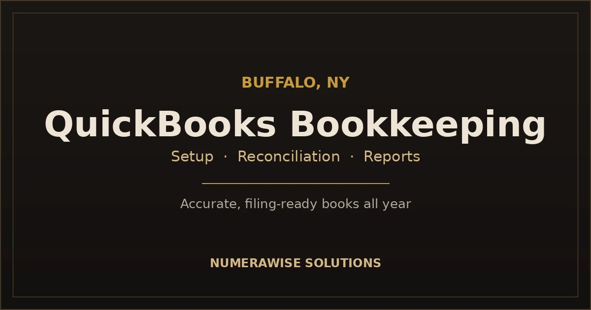 QuickBooks bookkeeping in Buffalo, NY