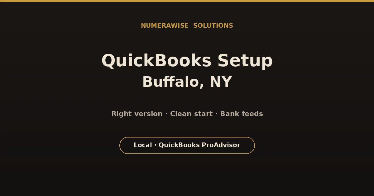 QuickBooks setup in Buffalo, NY