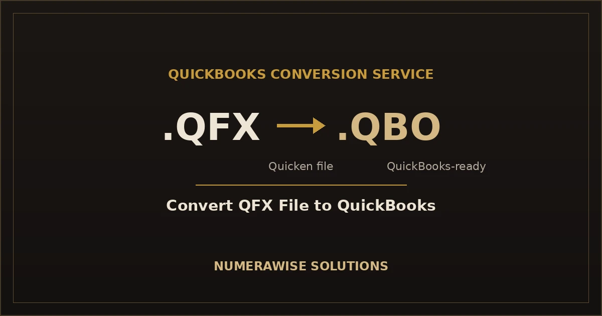 Convert QFX file to QuickBooks (QFX to QBO)