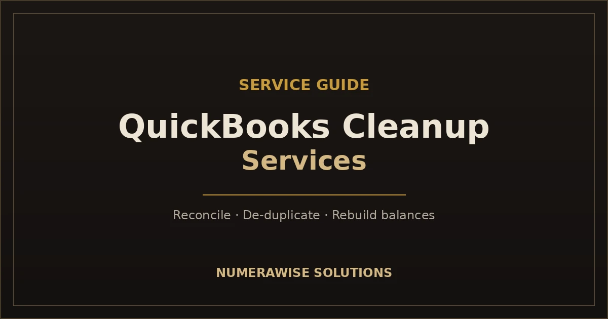 QuickBooks cleanup services