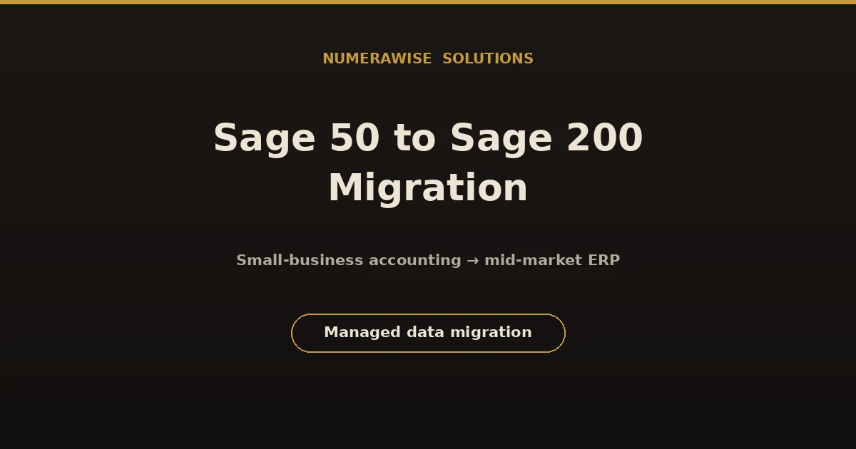 Sage 50 to Sage 200 migration