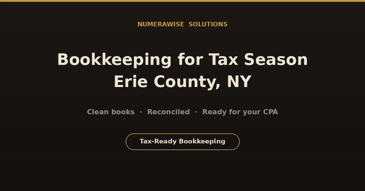 Bookkeeping for tax season in Erie County, NY