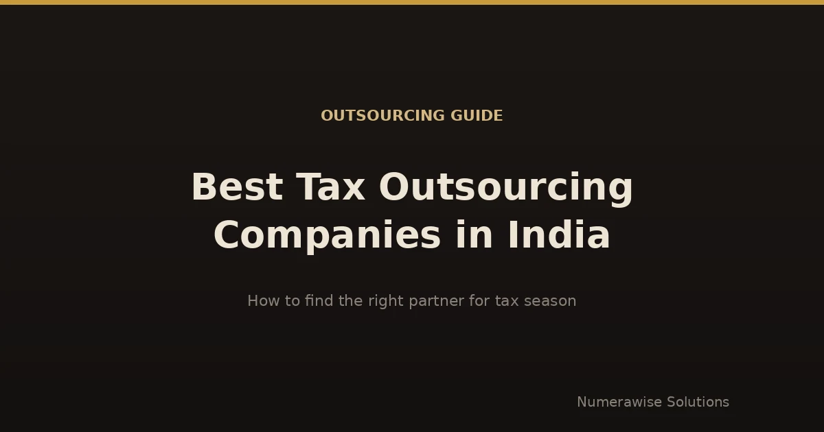 Best Tax Outsourcing Companies in India