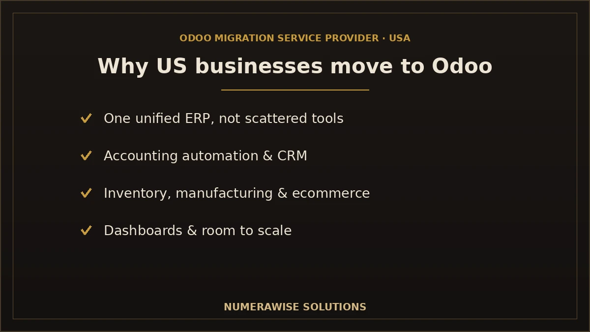 Why US businesses migrate to Odoo