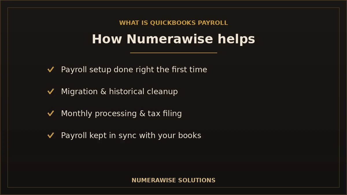 How Numerawise helps with QuickBooks Payroll