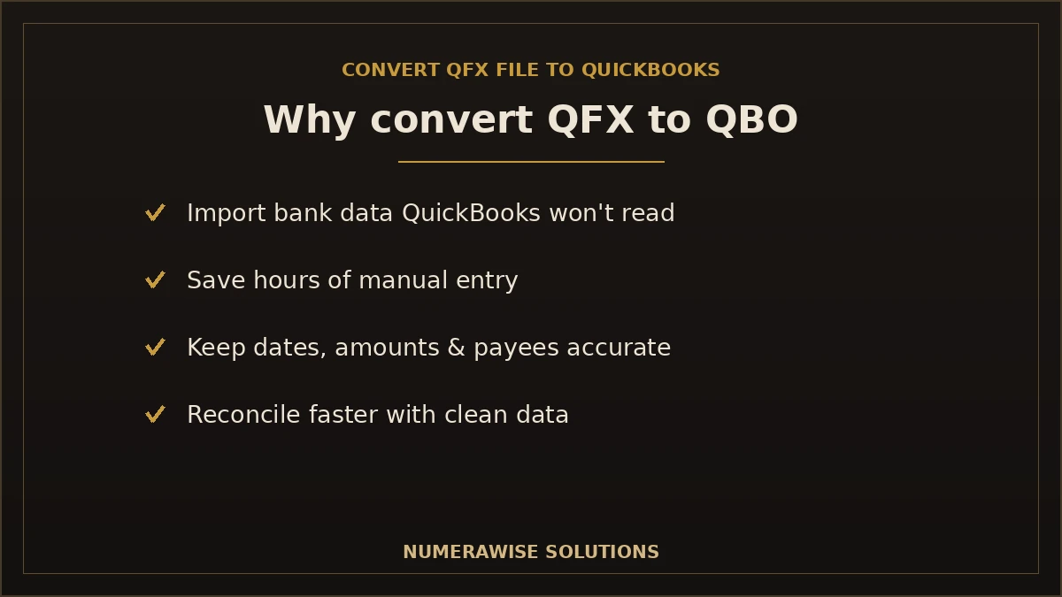 Why convert a QFX file to QuickBooks